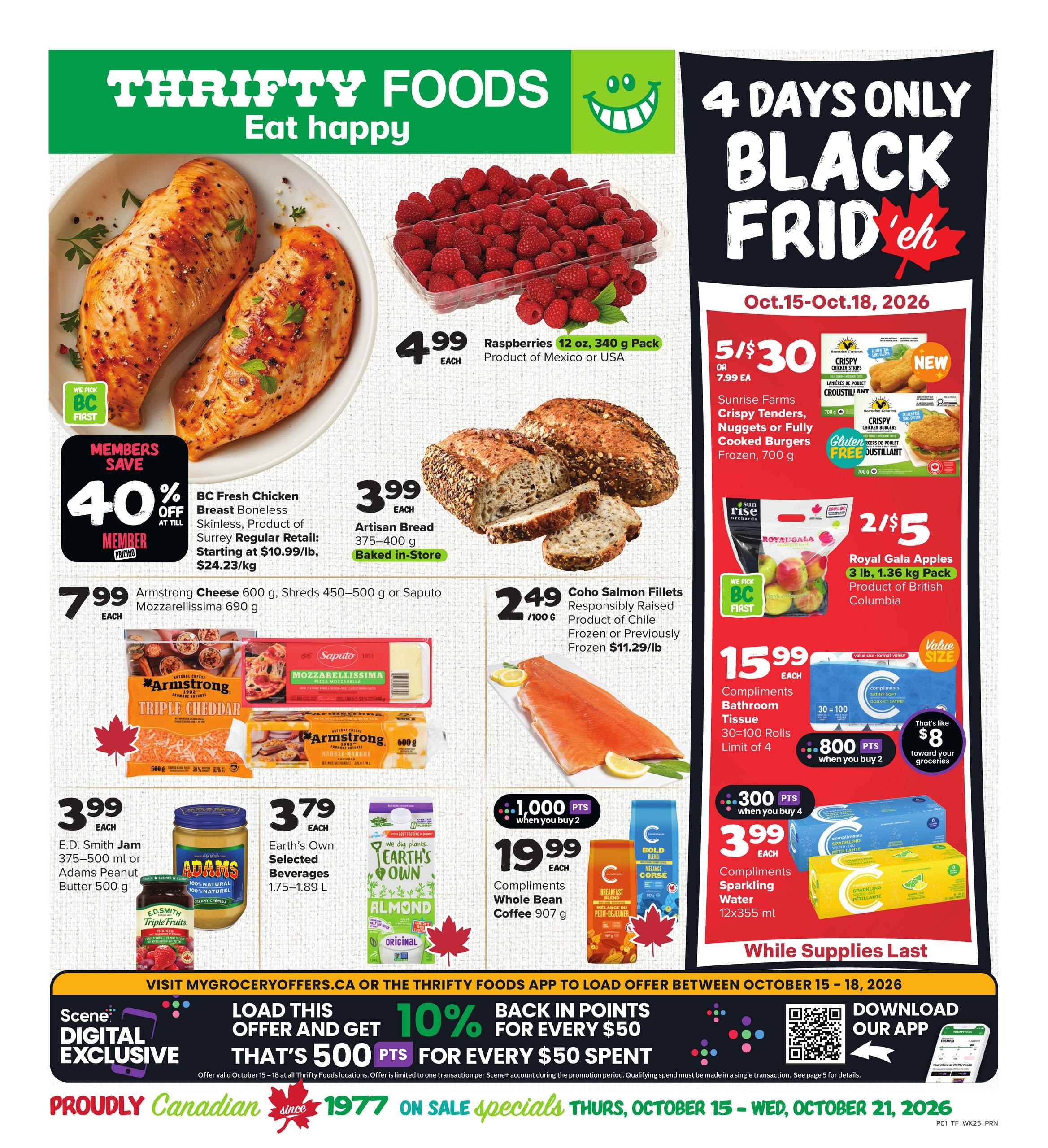 Thrifty Foods flyer page 1