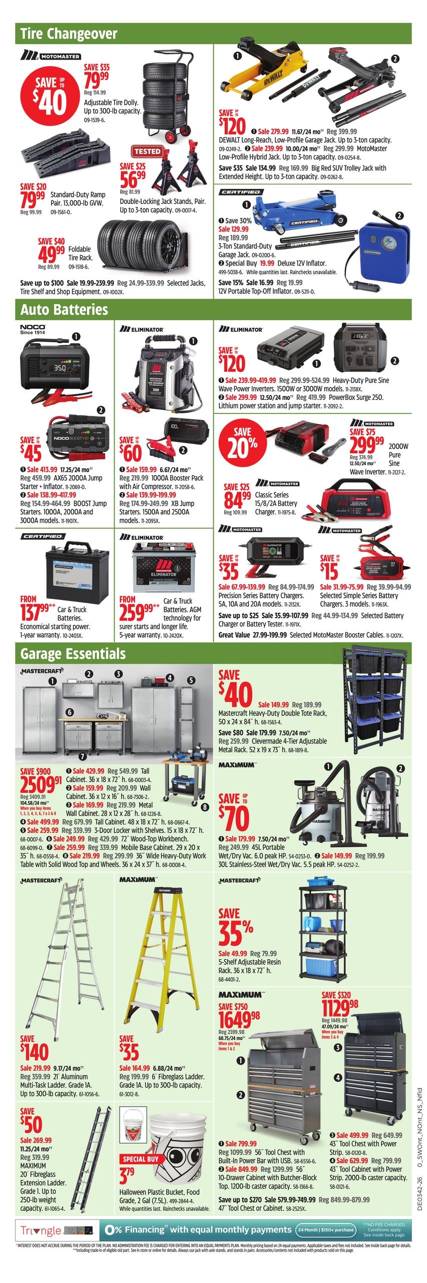Canadian Tire flyer page 1