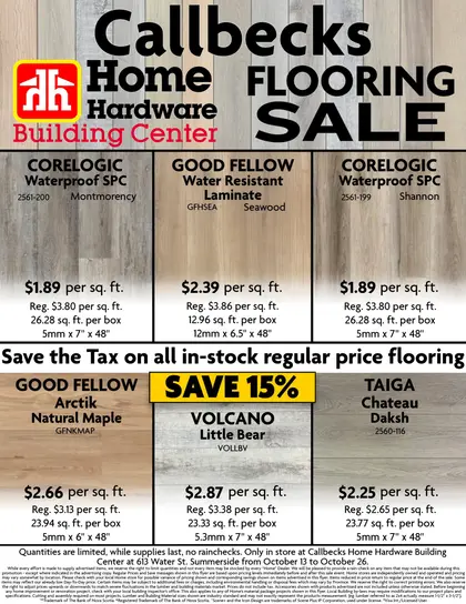 Home Hardware Flooring Sale