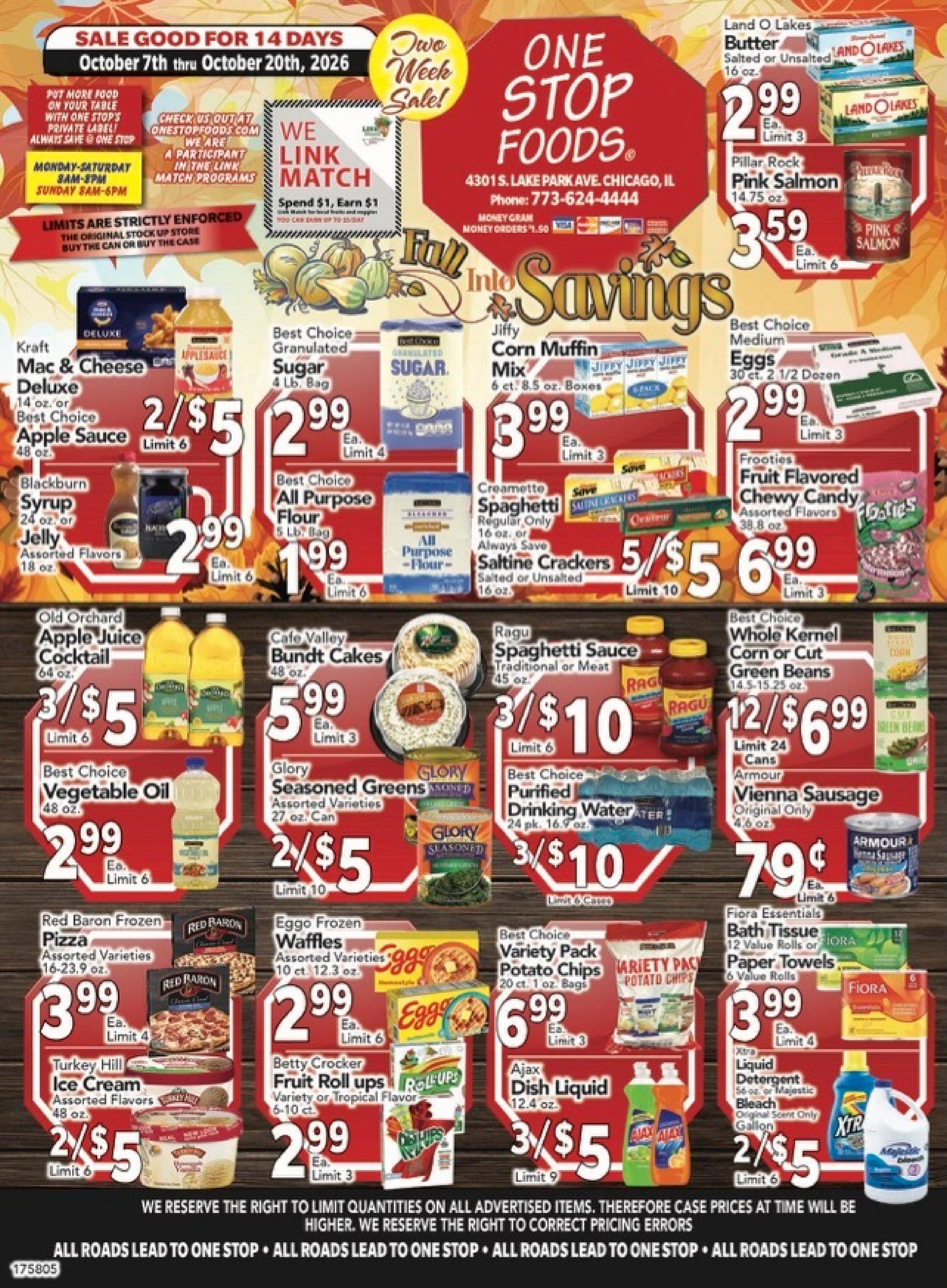 One Stop Foods weekly ad page 1