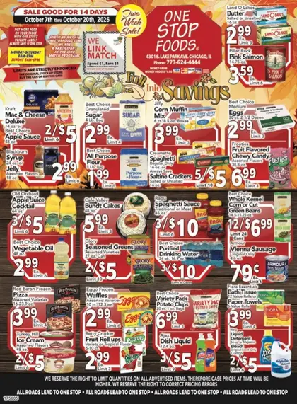 One Stop Foods Indexed Weekly