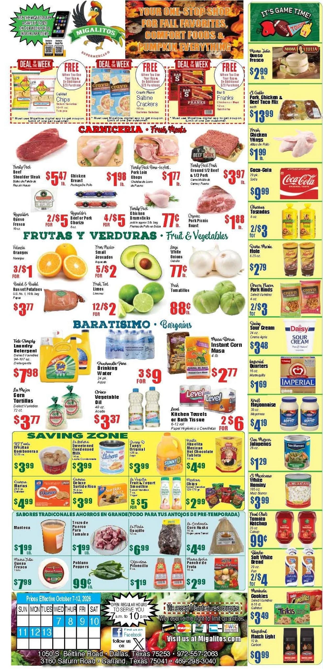 Migalitos Supermercado weekly ad page 1