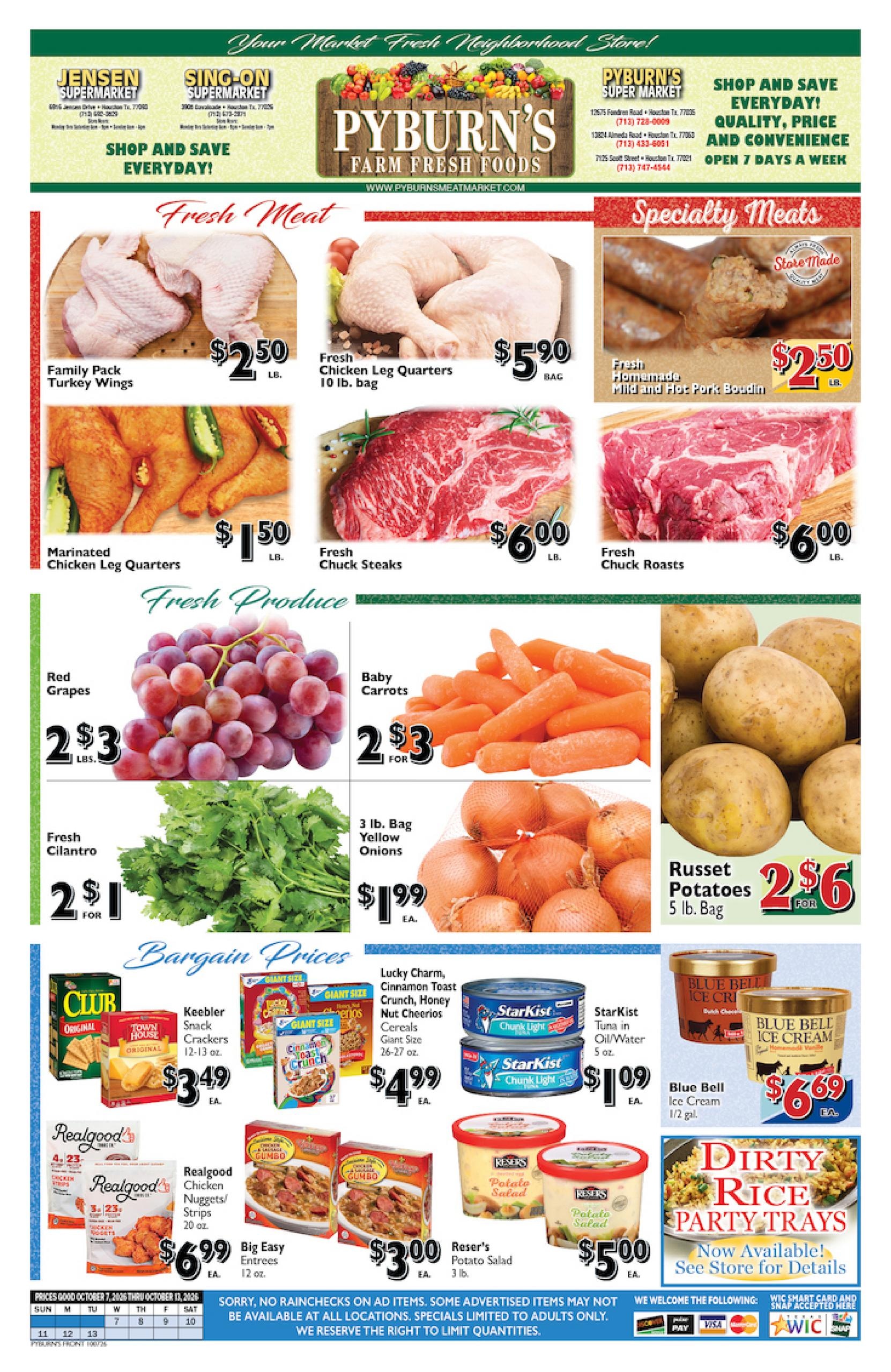 Pyburn's Farm Fresh Foods weekly ad page 1