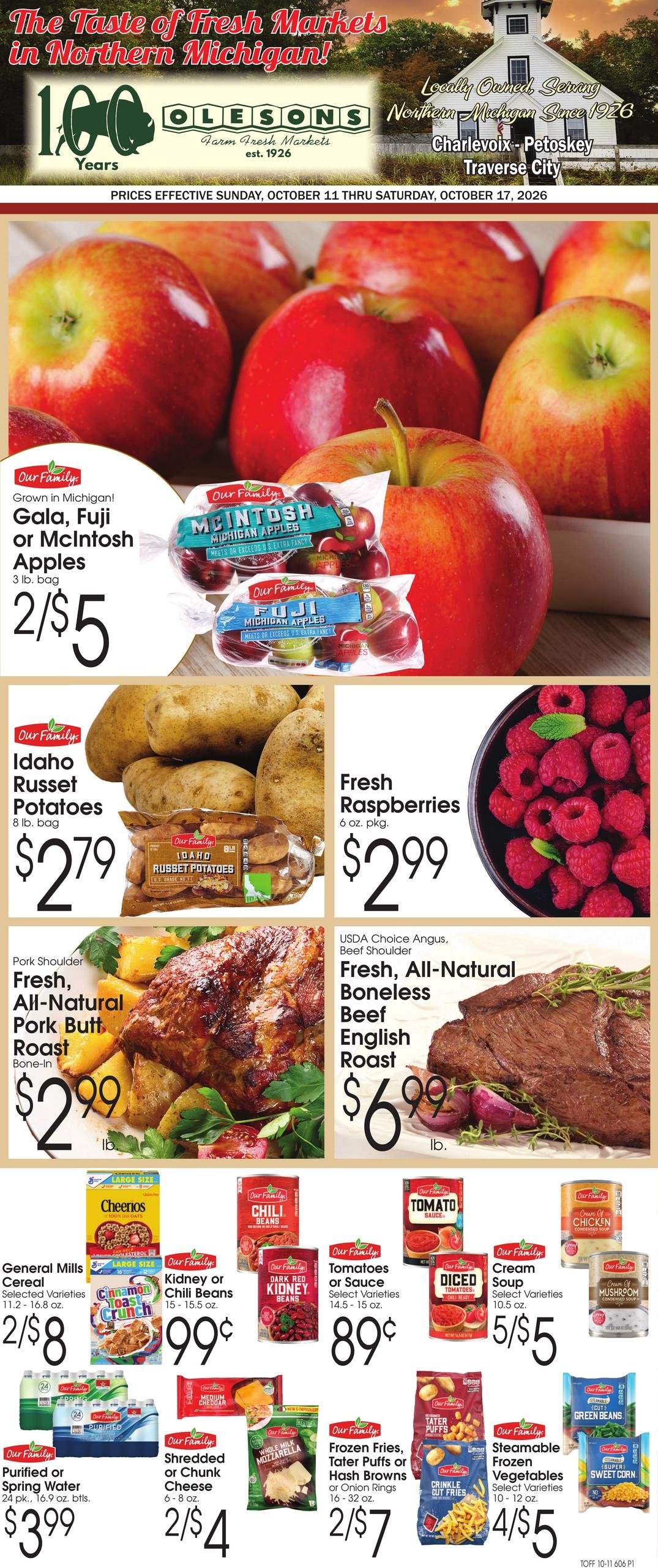 Olesons Farm Fresh Markets weekly ad page 1