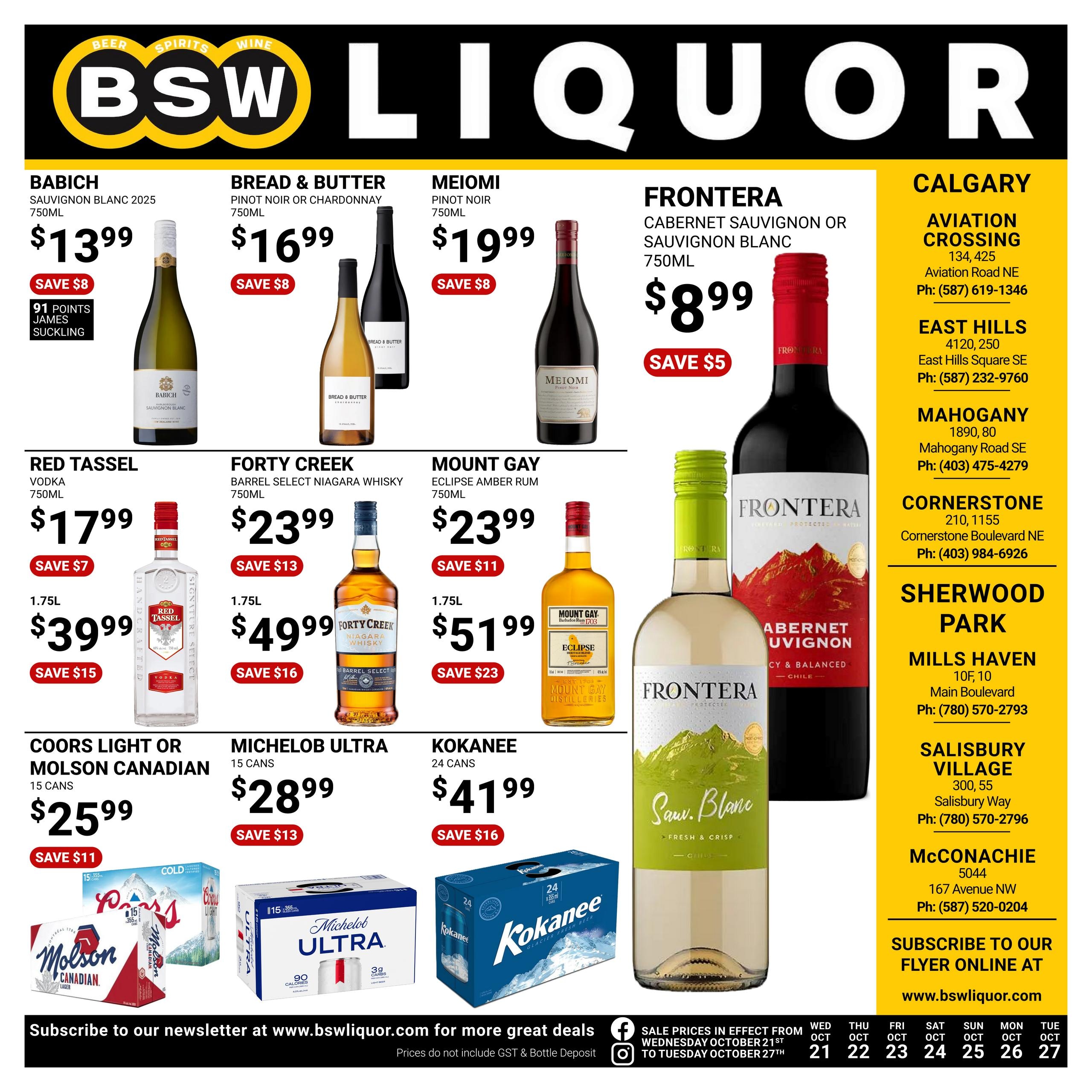 BSW Liquor flyer page 1