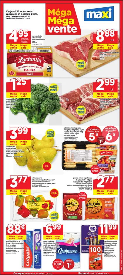 Maxi Weekly Flyer - Valid Thursday, October 15 - Wednesday, October 21