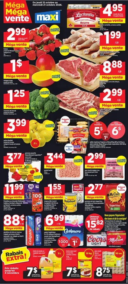 Maxi Weekly Flyer - Valid Thursday, October 15 - Wednesday, October 21