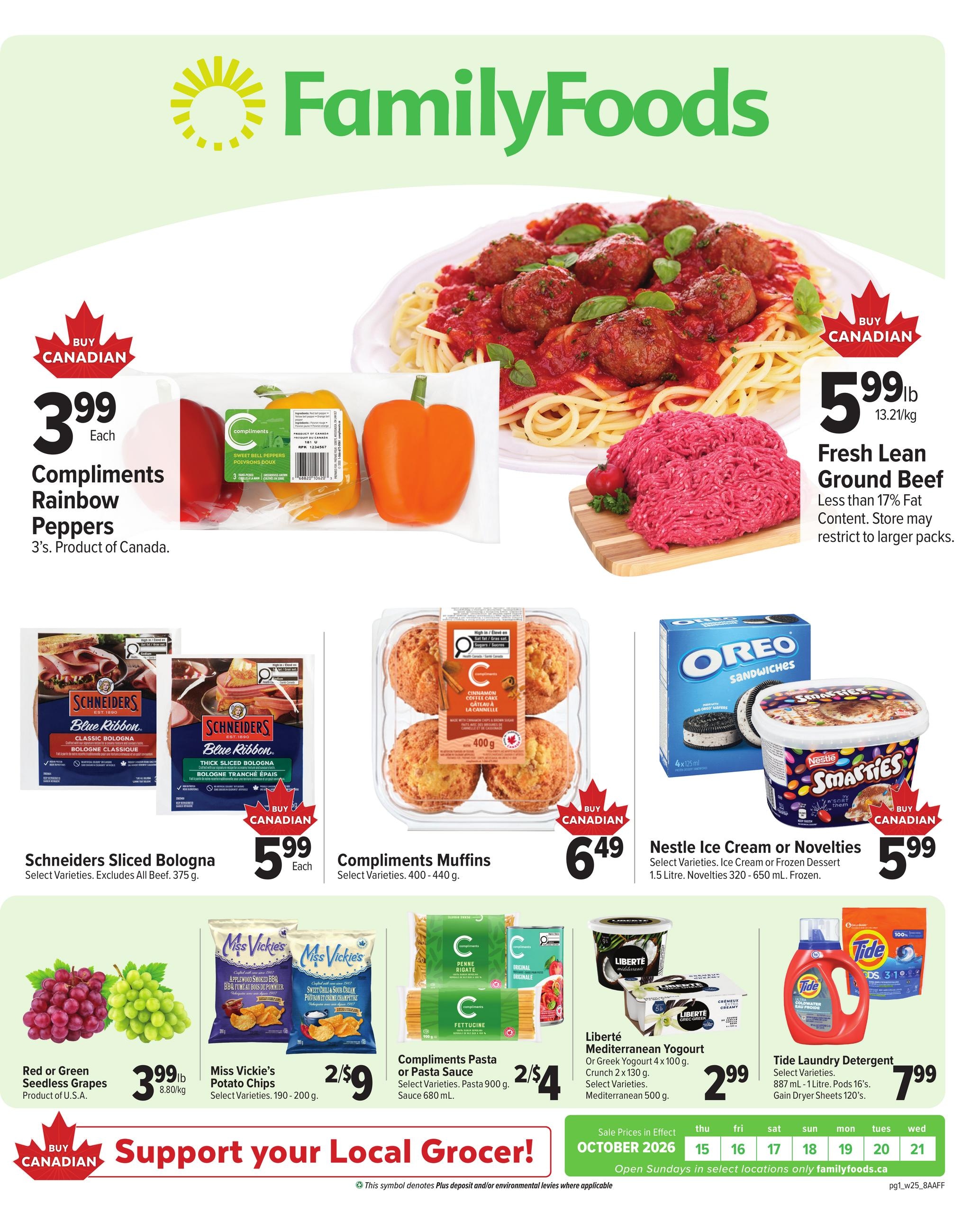 Family Foods flyer page 1