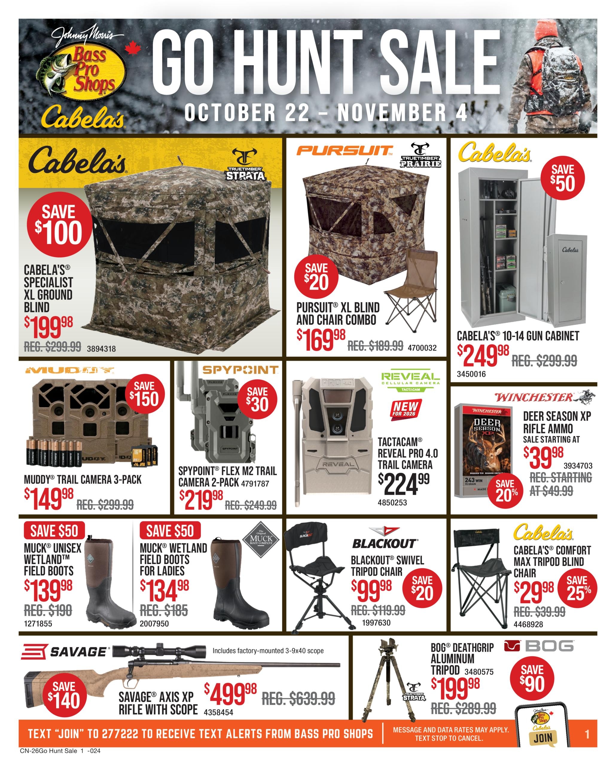 Cabela's & Bass Pro flyer page 1