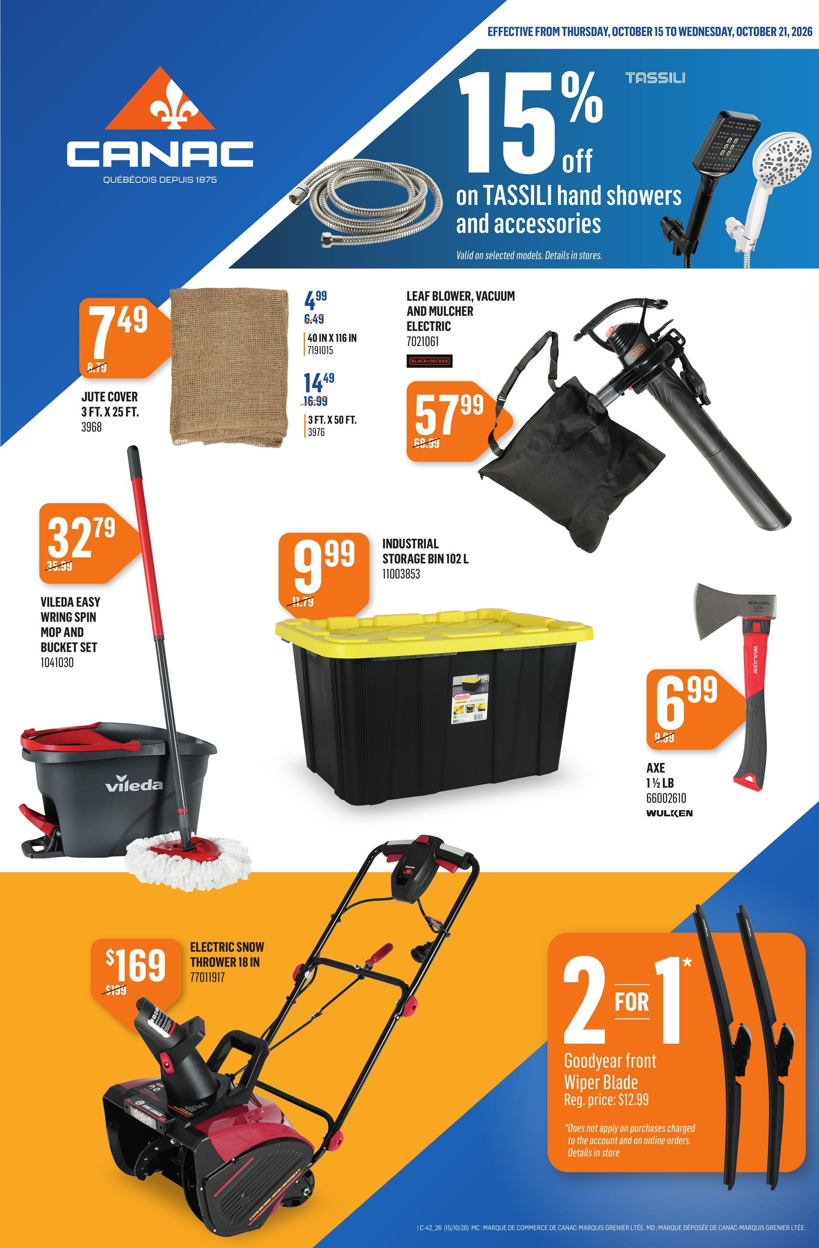 Canac flyer page 1
