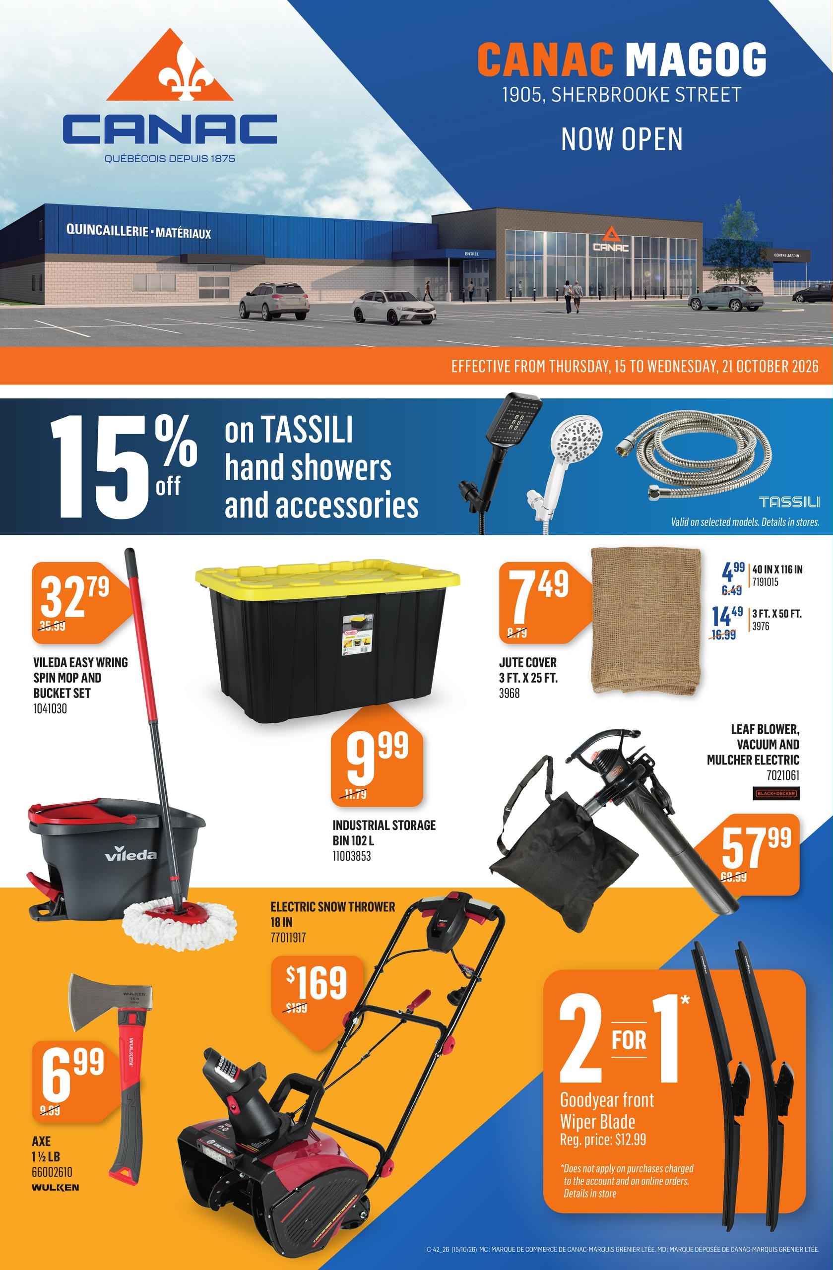 Canac flyer page 1