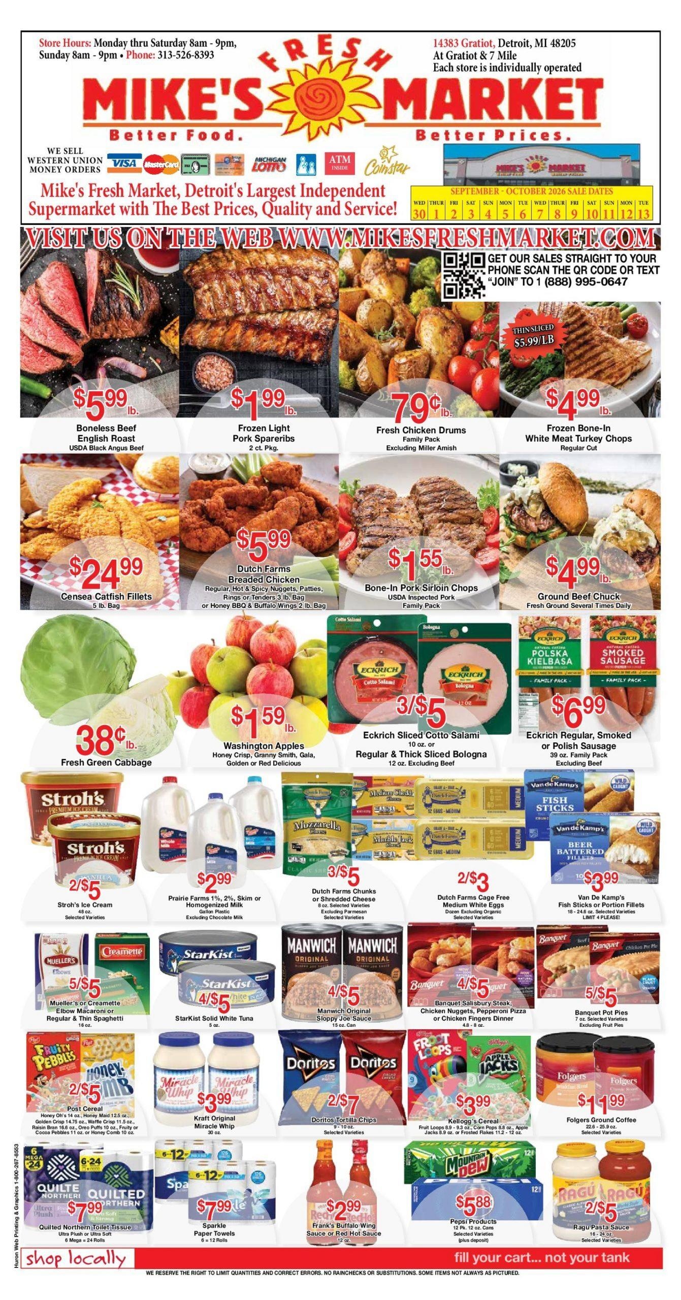 Mike's Fresh Market weekly ad page 1