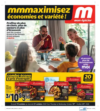 Metro mmmaximisez économies et variété!