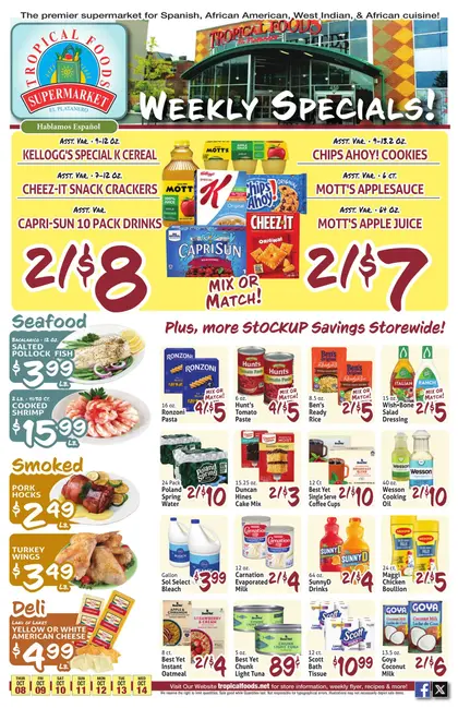 Tropical Foods Supermarket Indexed Weekly