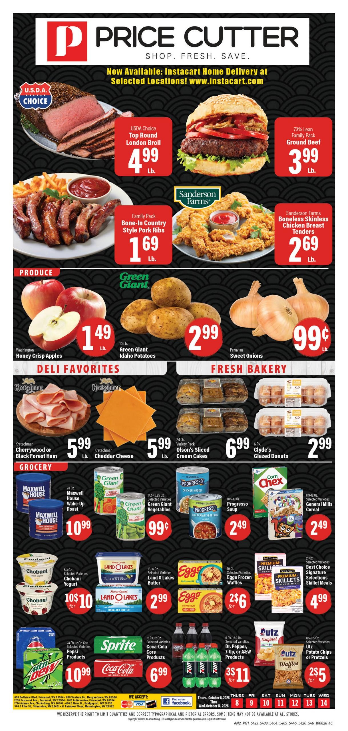 Price Cutter WV weekly ad page 1