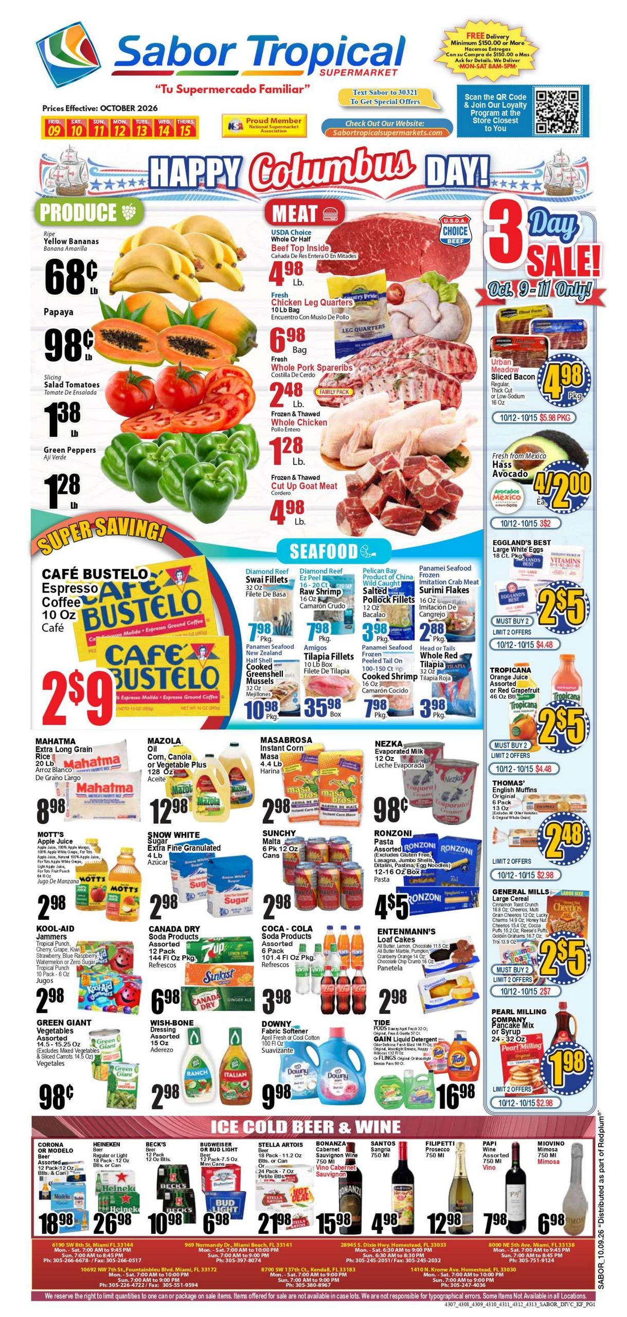 Sabor Tropical weekly ad page 1