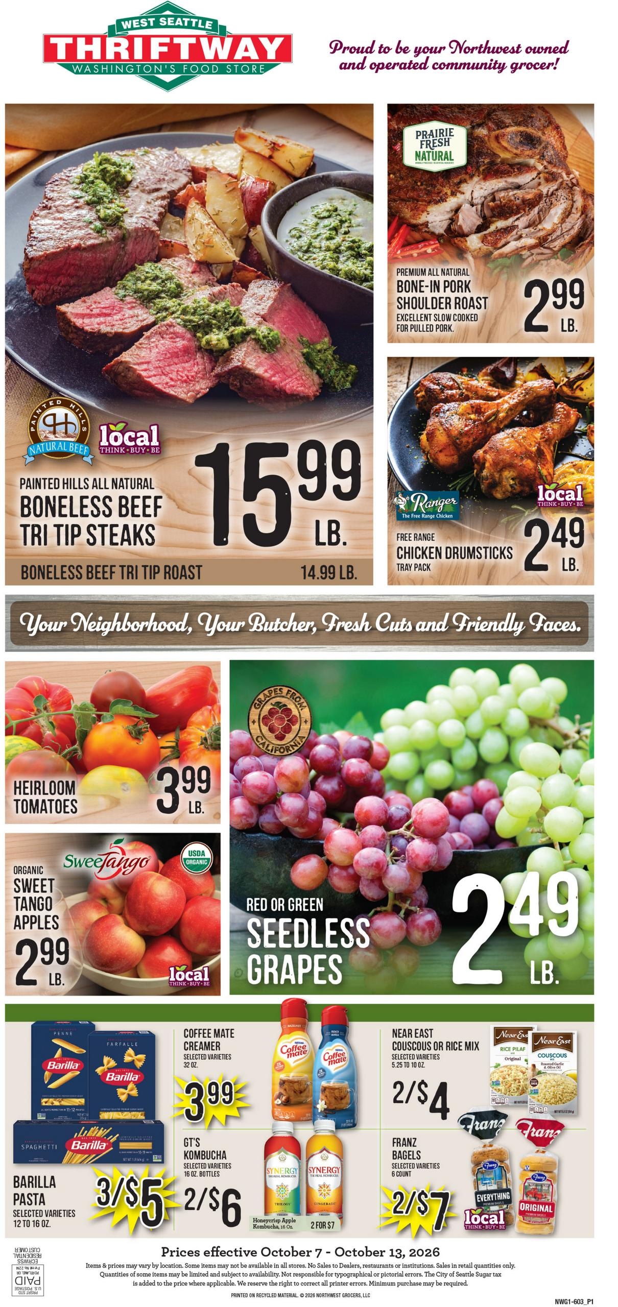 West Seattle Thriftway weekly ad page 1
