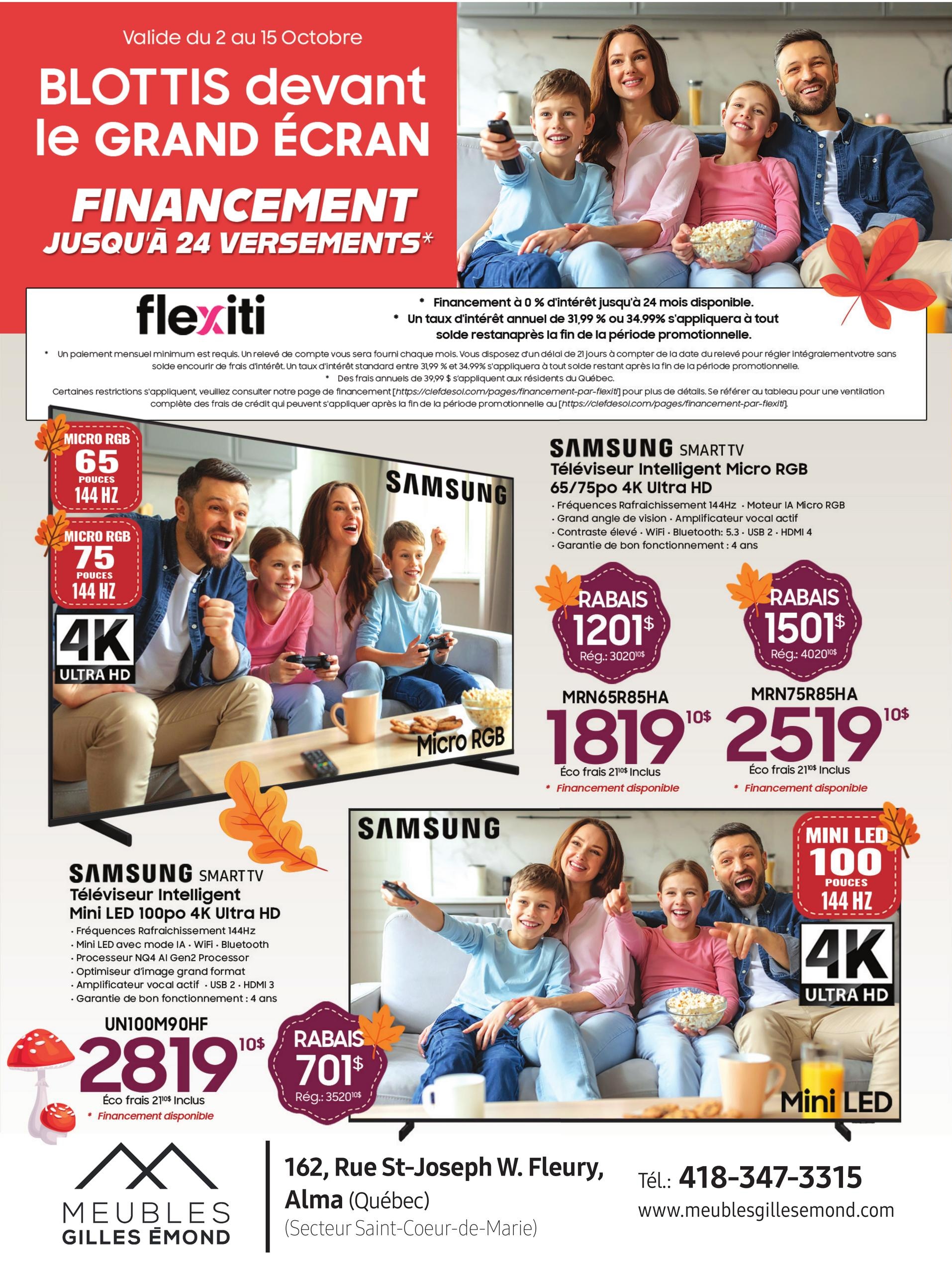 Meubles Gilles Emond flyer page 1