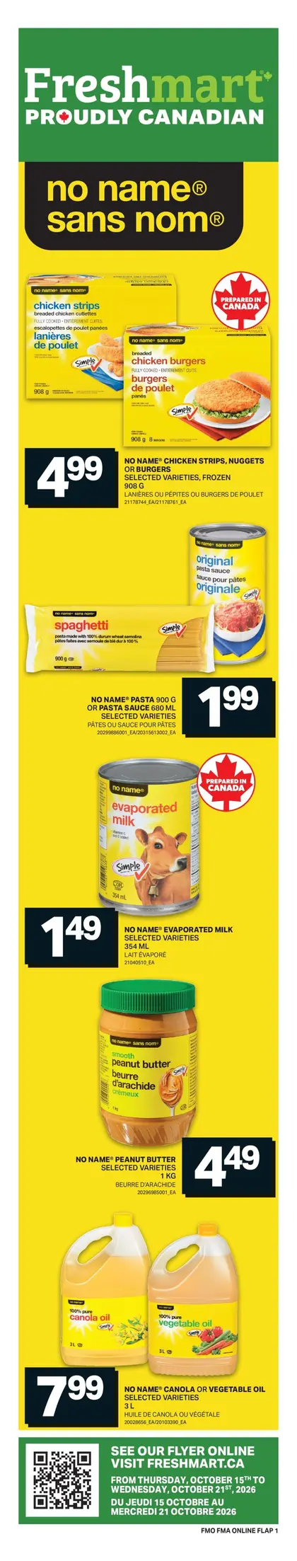 Freshmart Weekly Flyer - Valid Thursday, October 15 - Wednesday, October 21