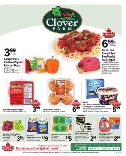 Clover Farm Weekly eFlyer 10/15 - 10/21