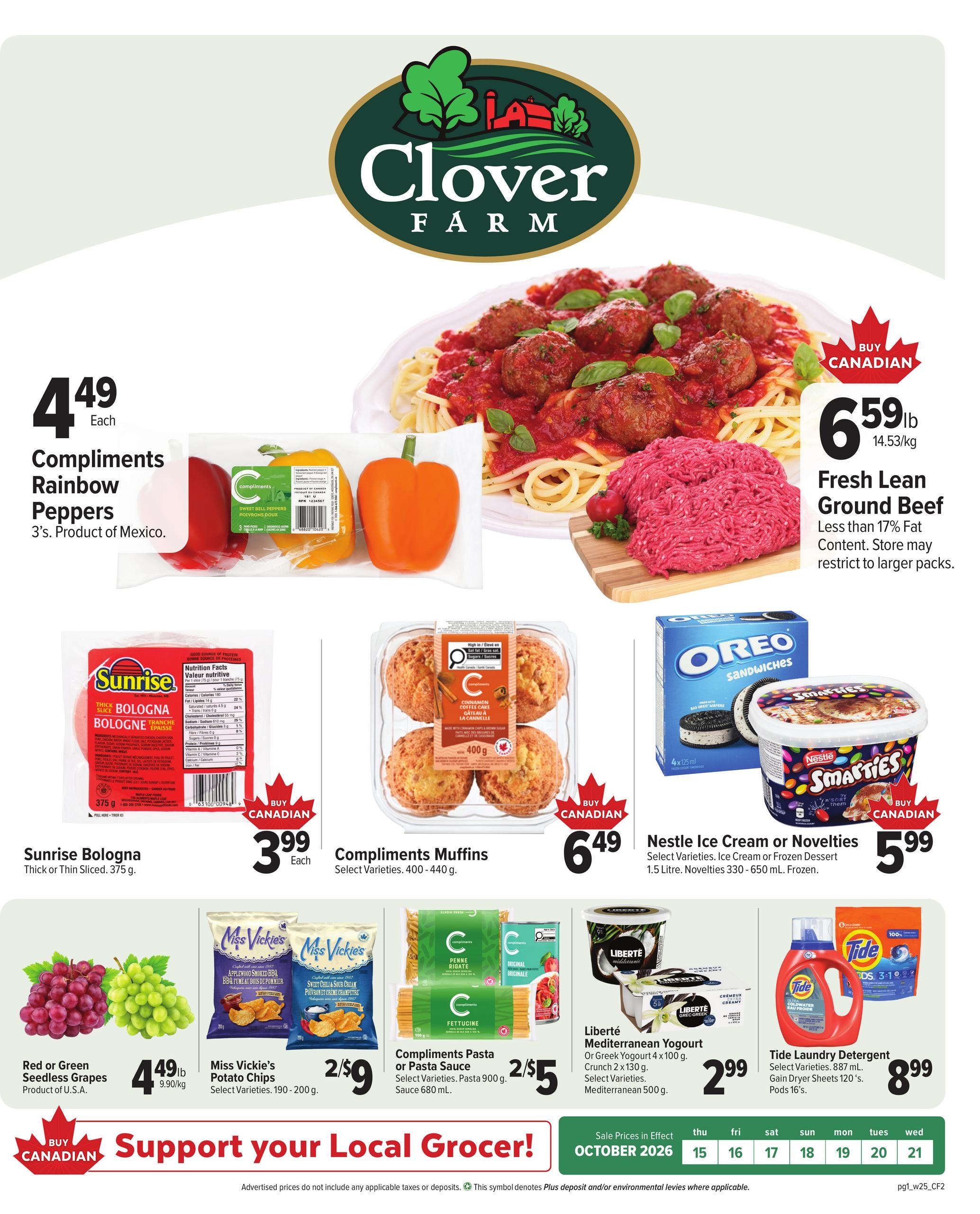 Clover Farm flyer page 1