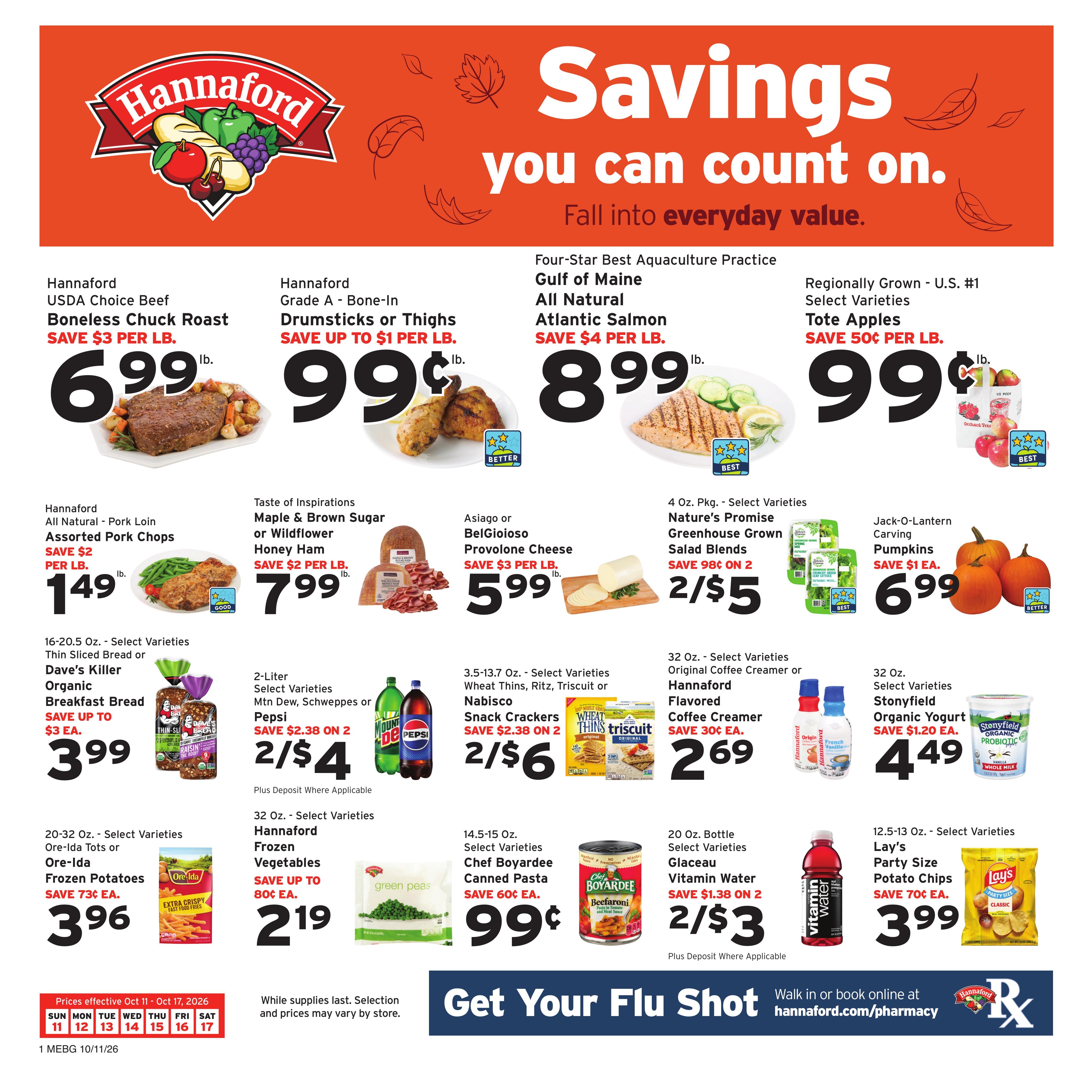 Hannaford weekly ad page 1