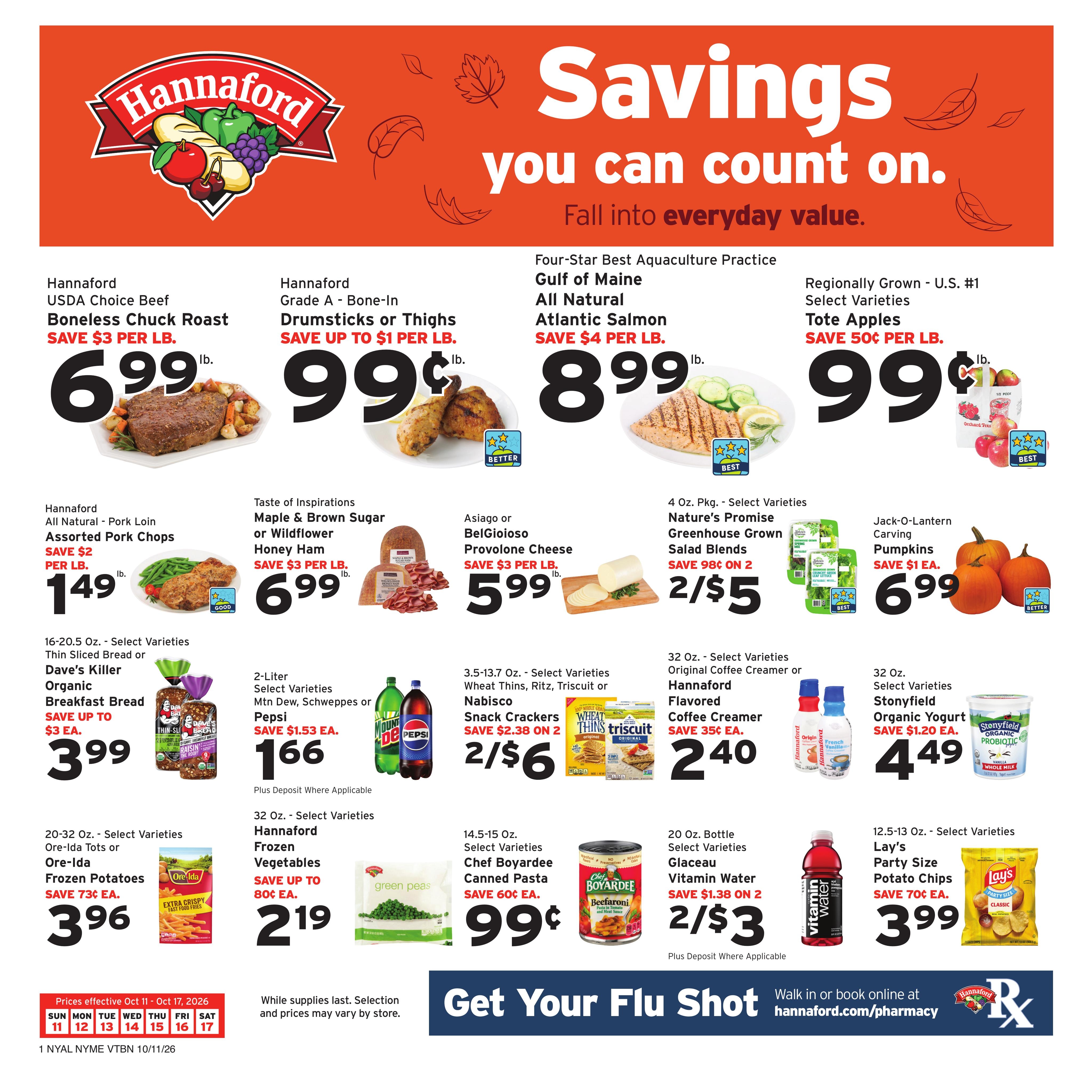 Hannaford weekly ad page 1