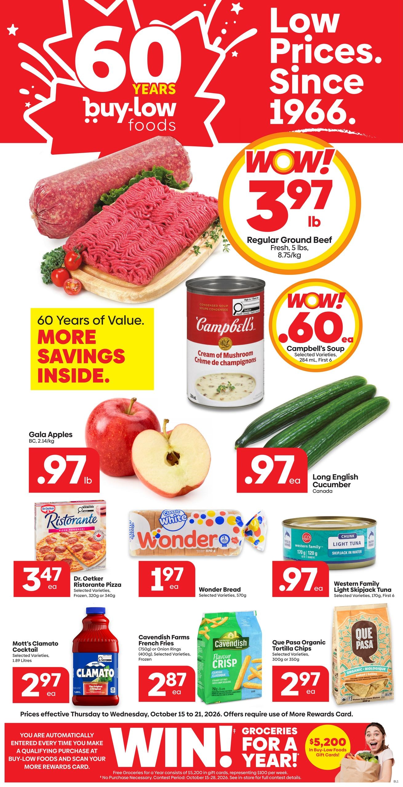 Buy-Low Foods flyer page 1