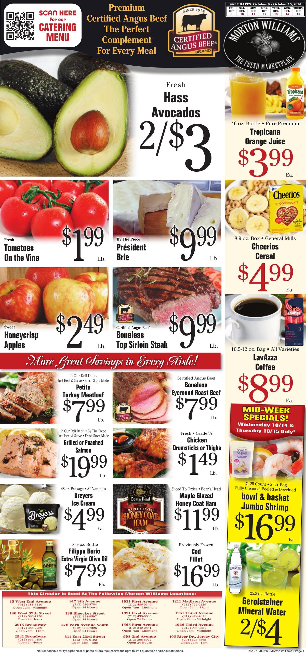 Morton Williams Supermarket weekly ad page 1