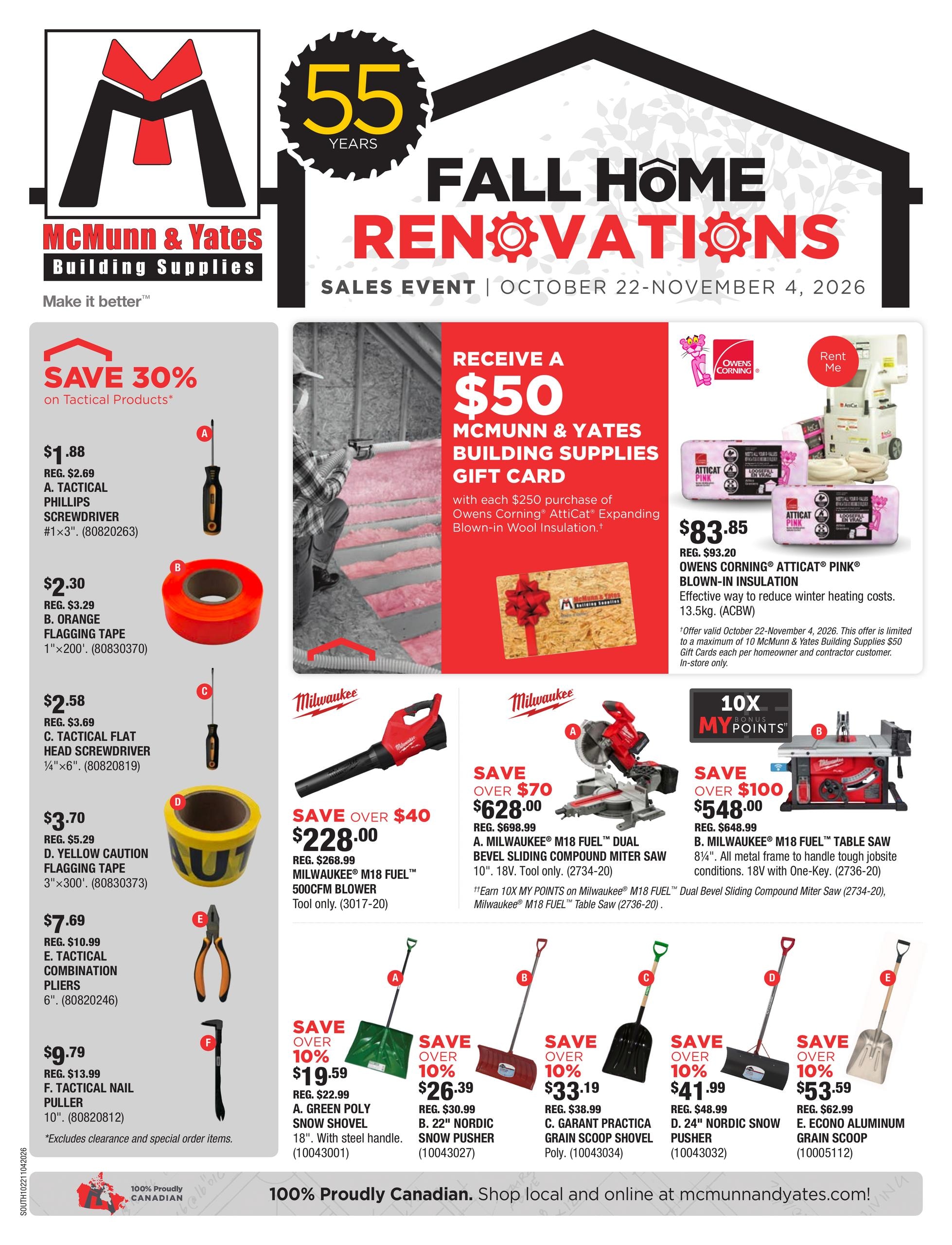 McMunn & Yates Building Supplies flyer page 1