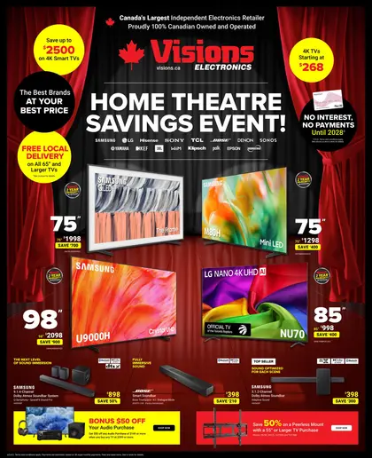 Visions Electronics Home Theatre Savings Event!