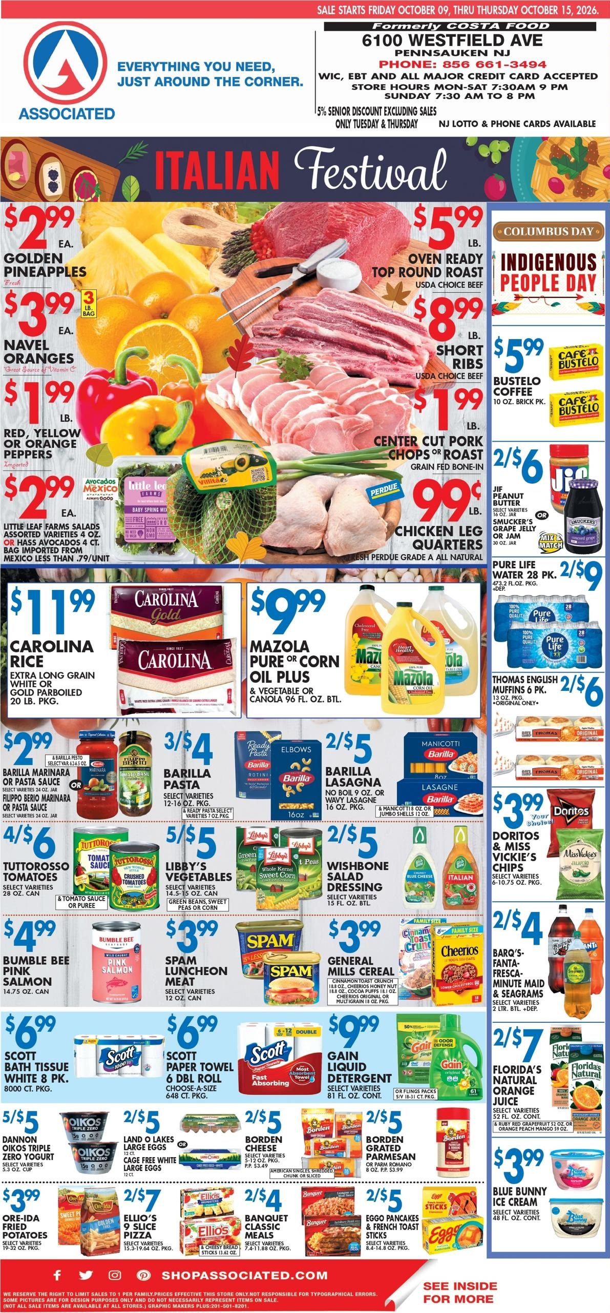 Associated Supermarkets weekly ad page 1