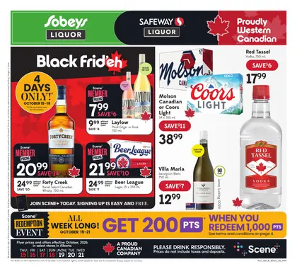 Sobeys & Safeway Liquor Weekly eFlyer 10/15 - 10/21