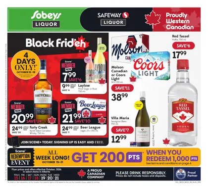 Sobeys & Safeway Liquor Weekly eFlyer 10/15 - 10/21