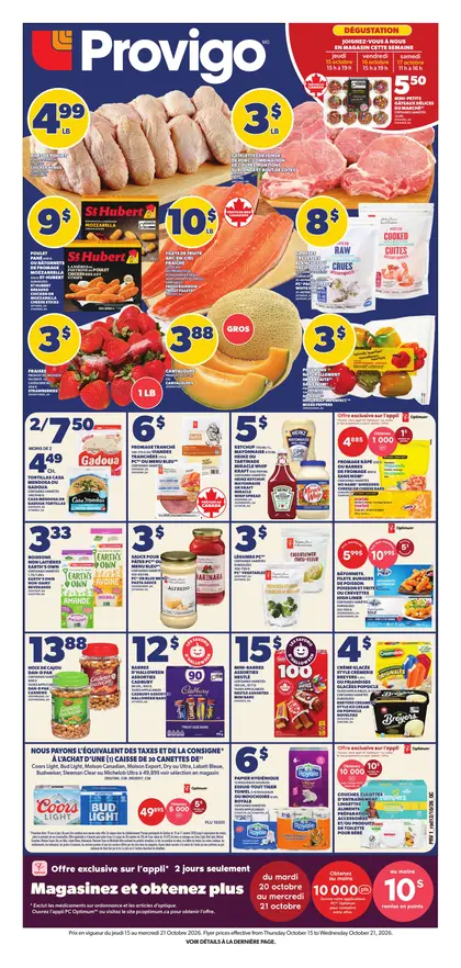 Provigo Weekly Flyer - Valid Thursday, October 15 - Wednesday, October 21