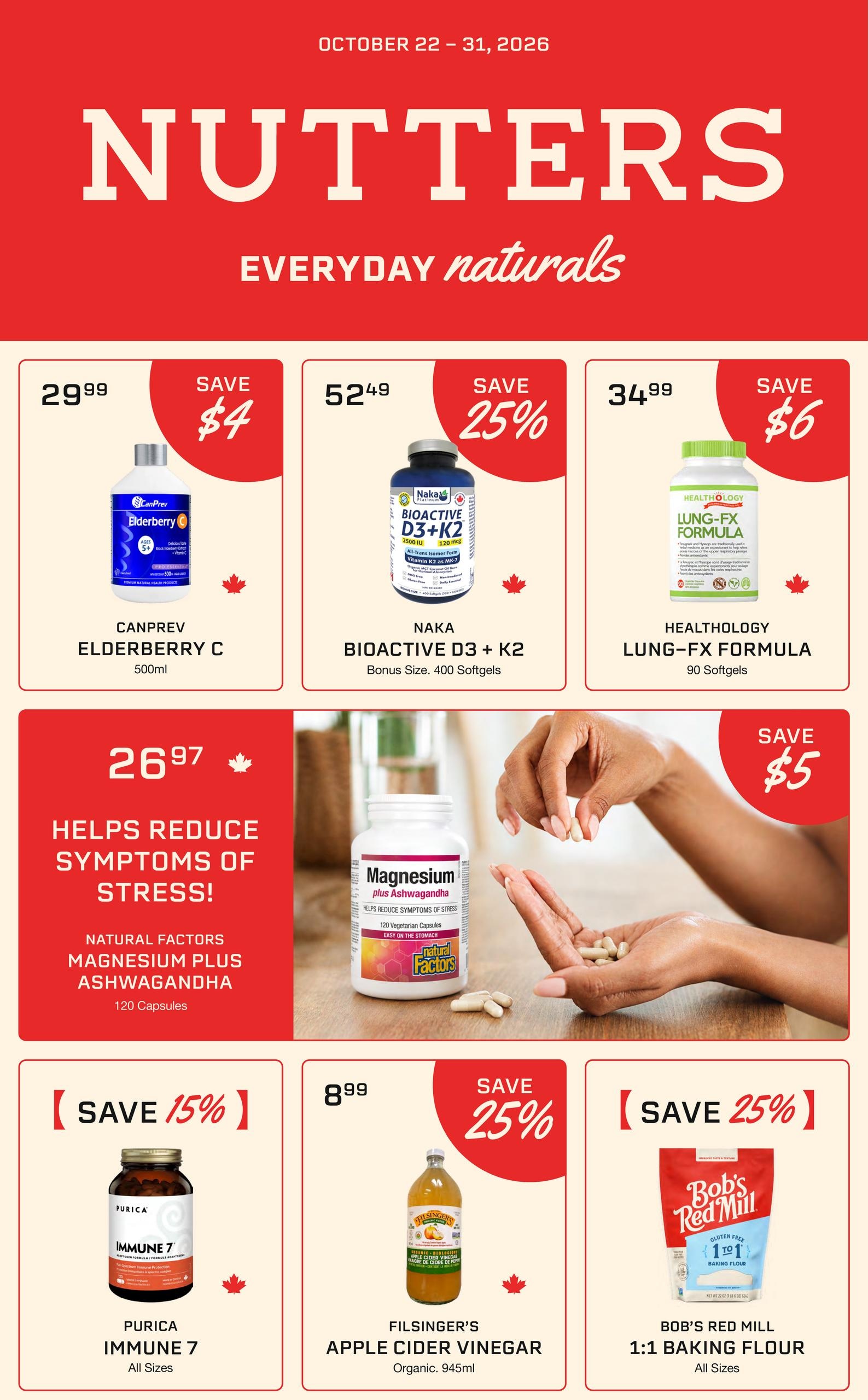 Nutters Everyday Naturals flyer page 1