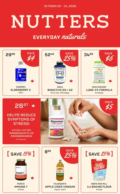 Nutters Everyday Naturals Nutters October Flyer