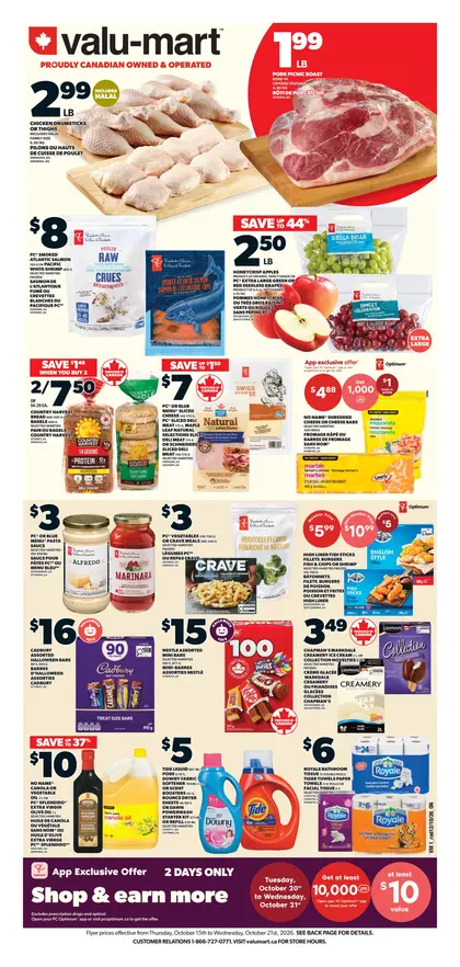 Valu-Mart Weekly Flyer - Valid Thursday, October 15 - Wednesday, October 21