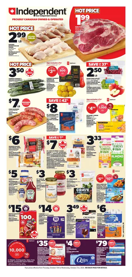 Your Independent Grocer Weekly Flyer - Valid Thursday, October 15 - Wednesday, October 21