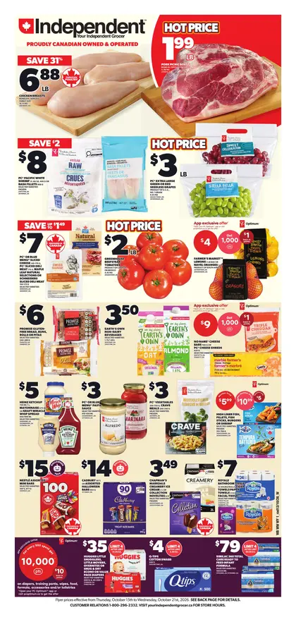 Your Independent Grocer Weekly Flyer - Valid Thursday, October 15 - Wednesday, October 21