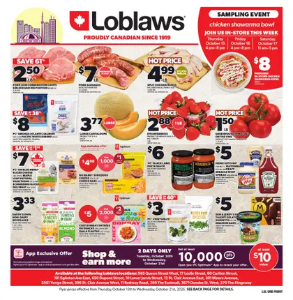 Loblaws Weekly Flyer - Valid Thursday, October 15 - Wednesday, October 21