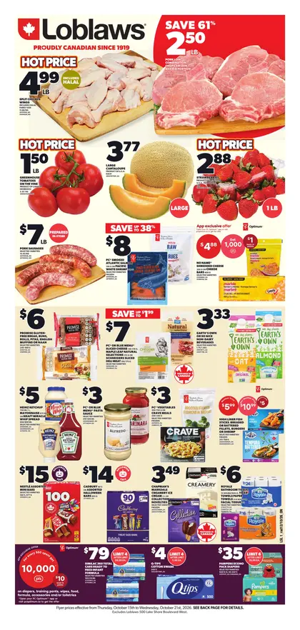 Loblaws Weekly Flyer - Valid Thursday, October 15 - Wednesday, October 21