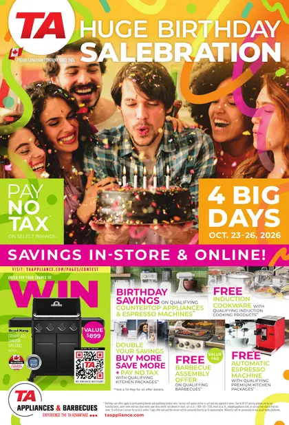 TA Appliances Birthday Sale
