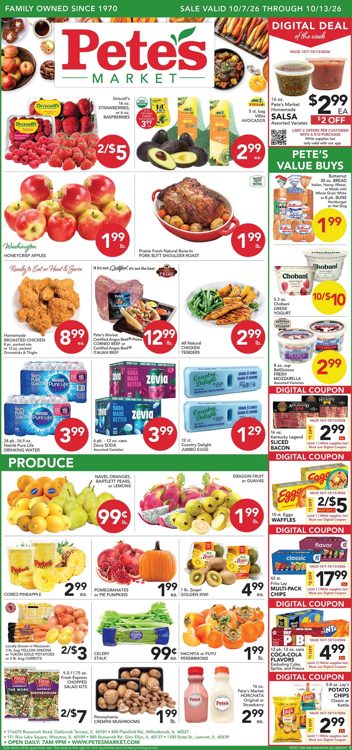 Pete's Fresh Market weekly ad page 1