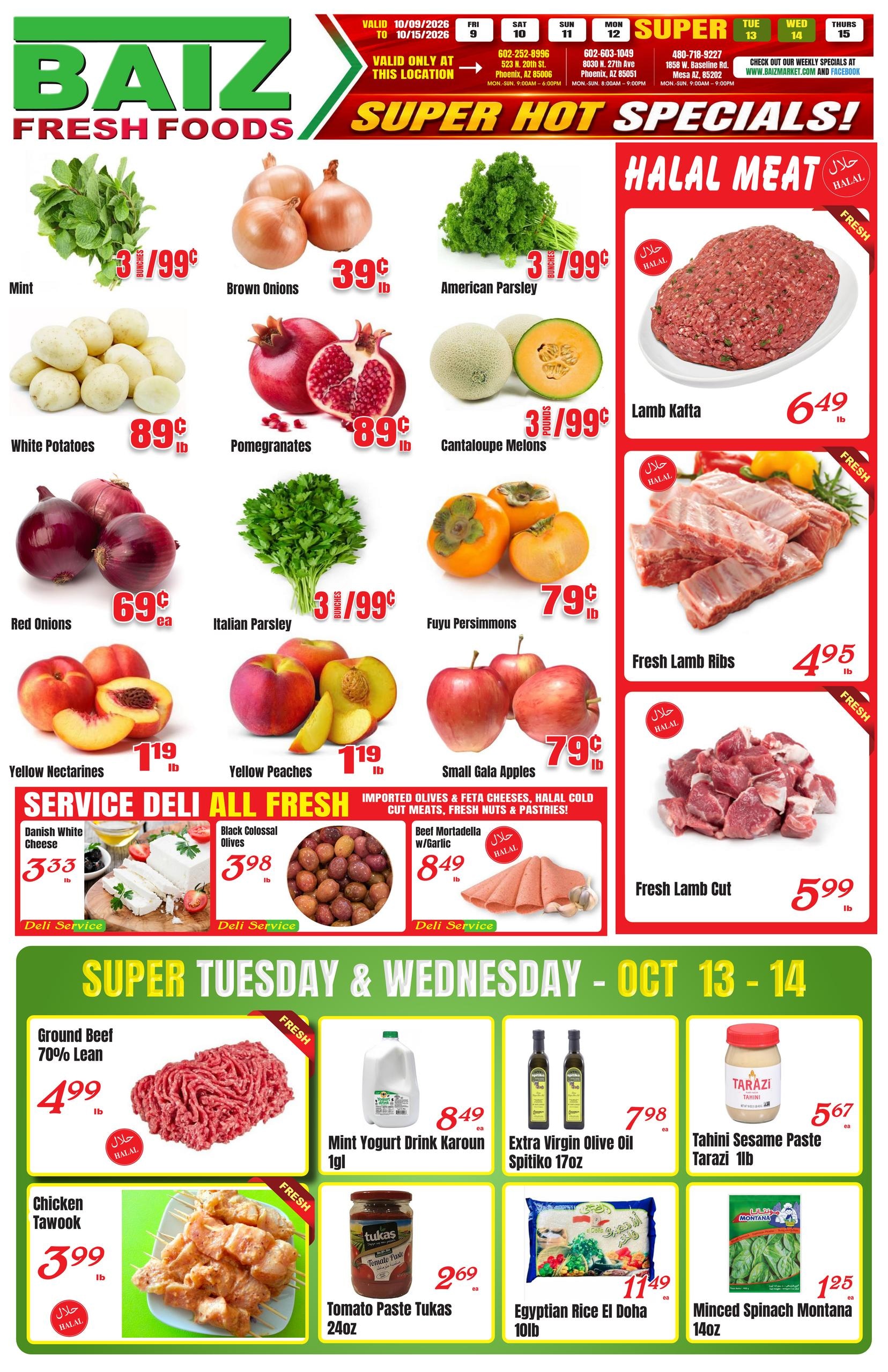 Baiz Market weekly ad page 1