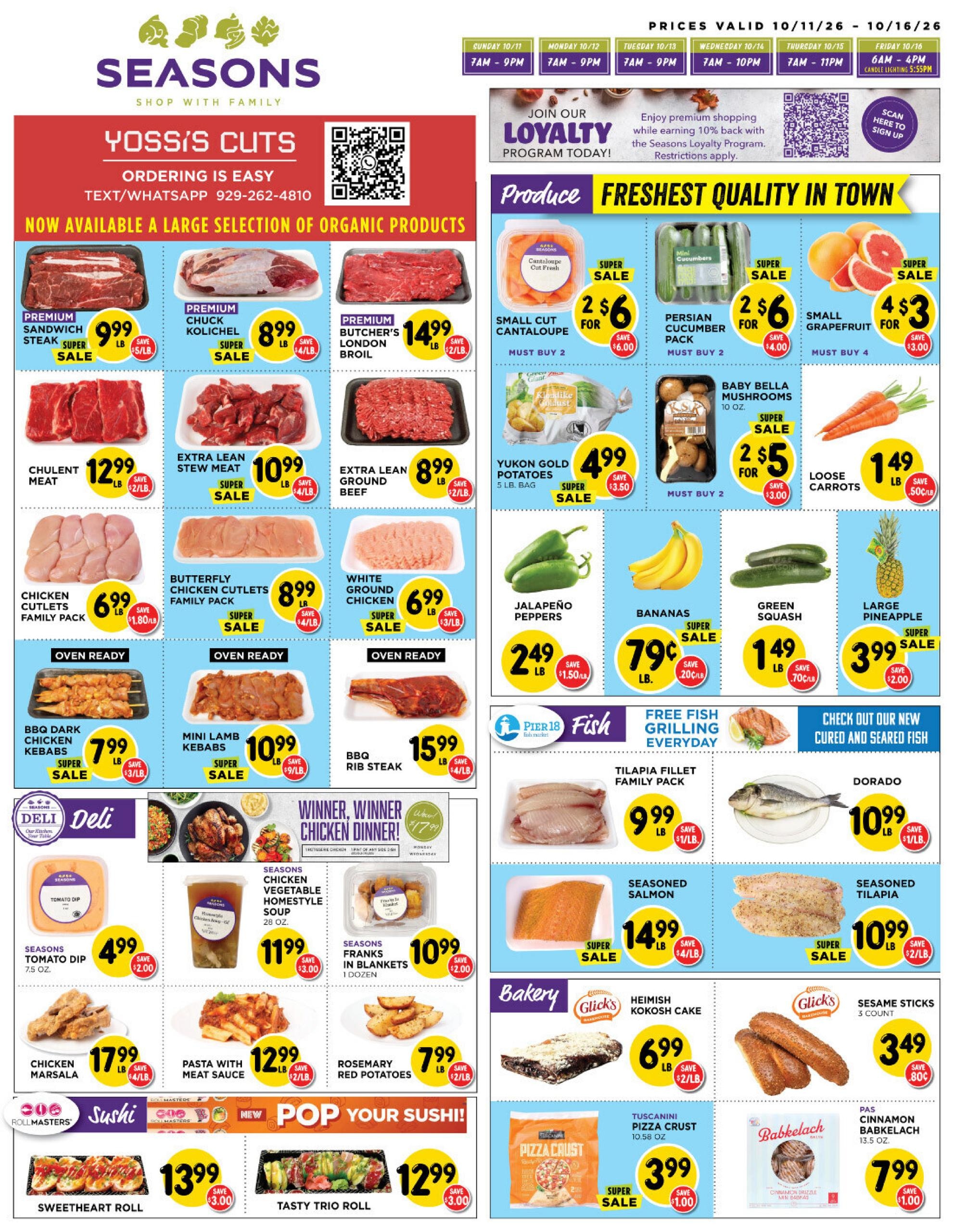 Seasons Kosher weekly ad page 1