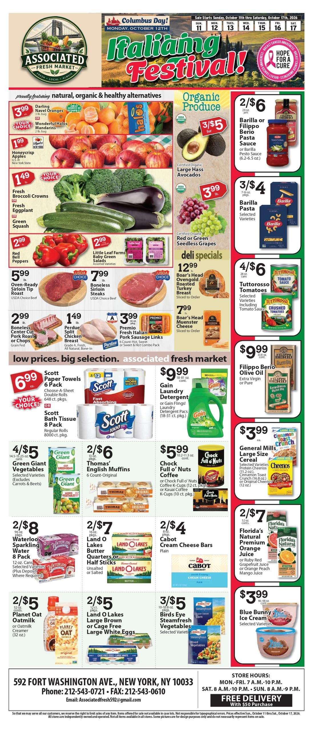 Associated Supermarkets weekly ad page 1