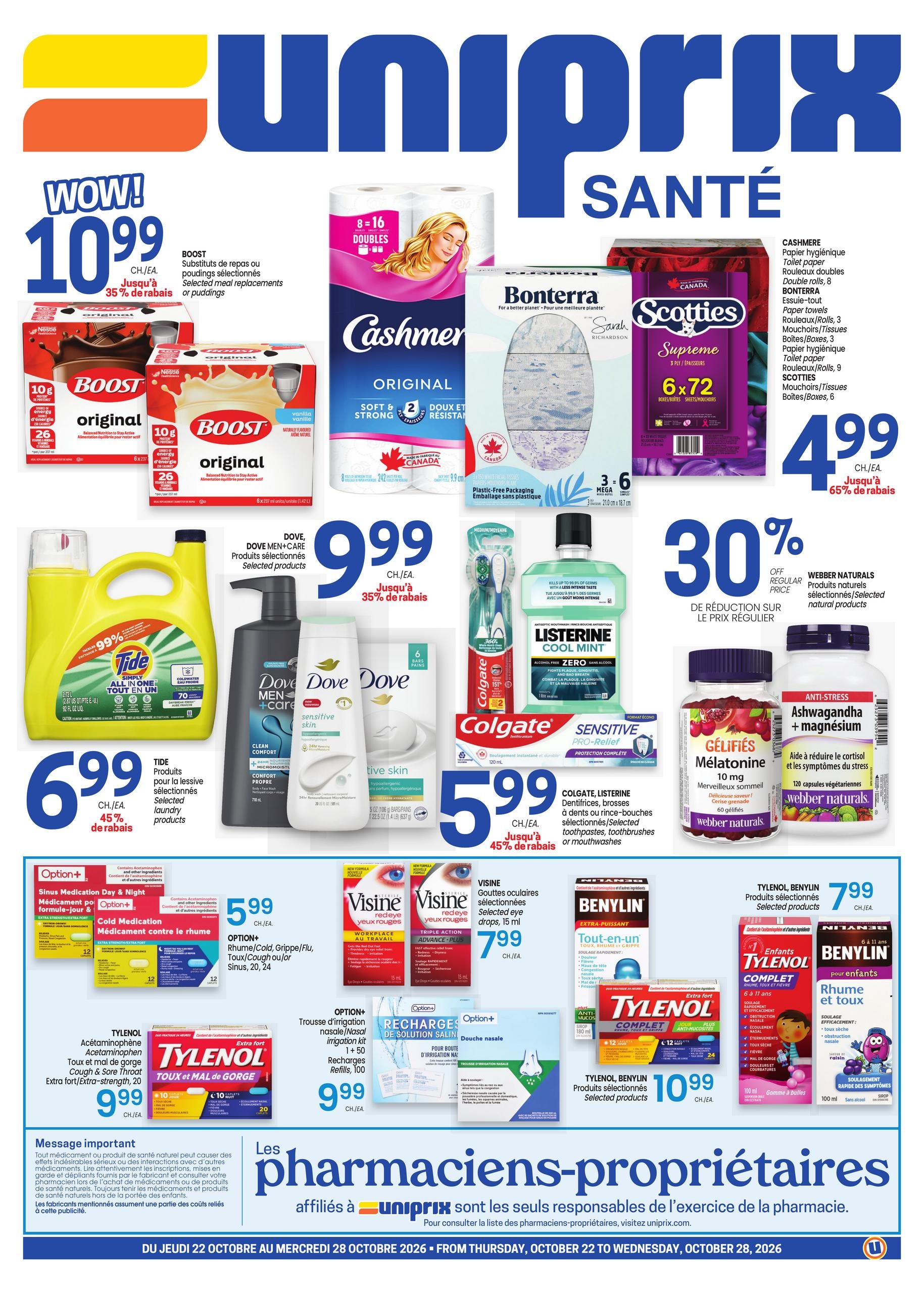 Uniprix Sante flyer page 1