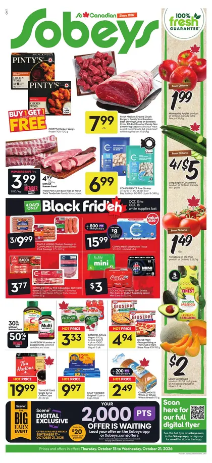 Sobeys Weekly eFlyer 10/15 -10/21