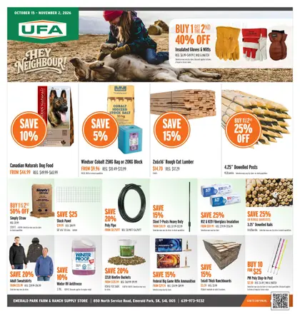 UFA Co-operative Limited Oct/Nov Flyer 2026 SASK (Saskatchewan)